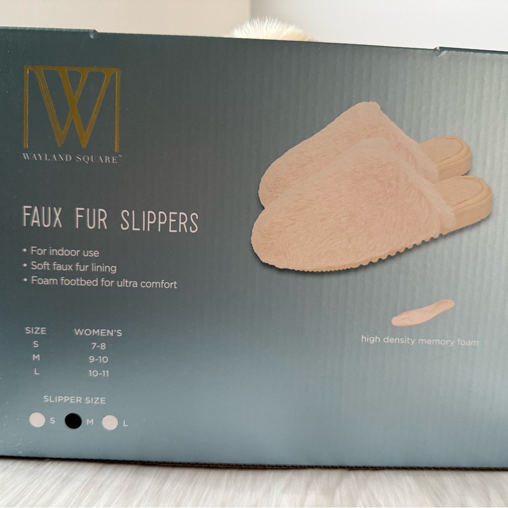 Wayland Square Women's Faux Fur Slippers - Soft Pink